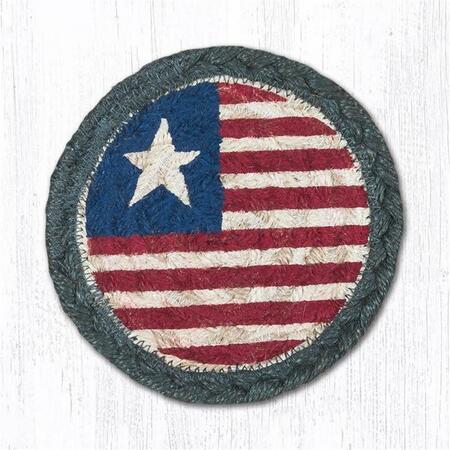 CAPITOL IMPORTING CO 5 in. Original Flag Individual Round Printed Coaster Rug 31-IC1032